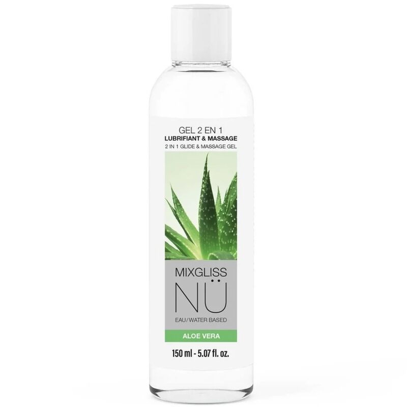 Gel NÜ 2 em 1 MIXGLISS com aloe vera, à base de água, 150 ml