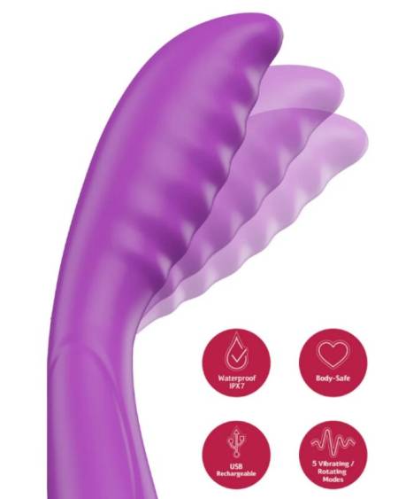 Vibrador roxo SHE.E.O curvo para ponto G