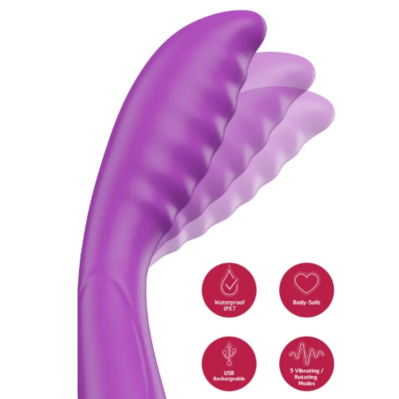 Vibrador roxo SHE.E.O curvo para ponto G