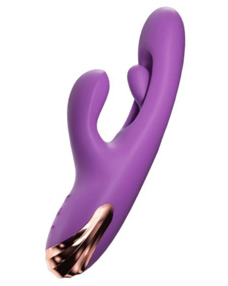 Vibrador coelho SHE.E.O roxo com movimento interno Finger Motion