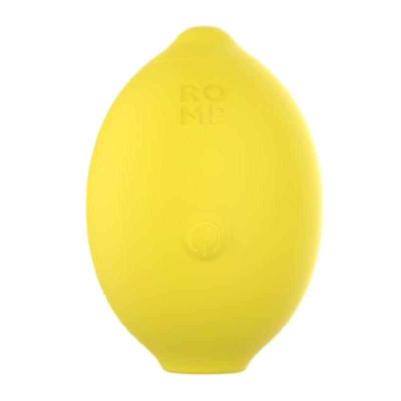 Estimulador de clitóris ROMP Lemon Crush amarelo, com design inspirado num limão