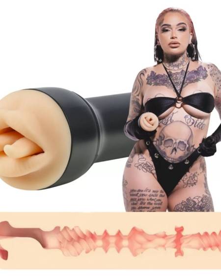 Masturbador de boca KIIROO Raven Mouth com língua viperina e design realista