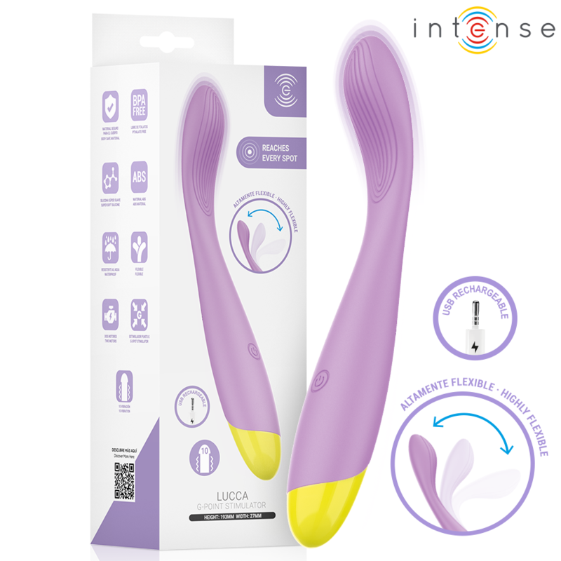 Vibrador flexível para ponto G Lucca da INTENSE HIGH TECH