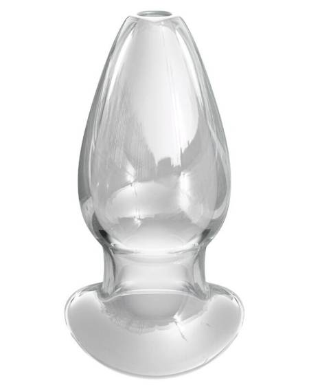 Plug anal Mega Anal Gaper transparente com base larga de segurança