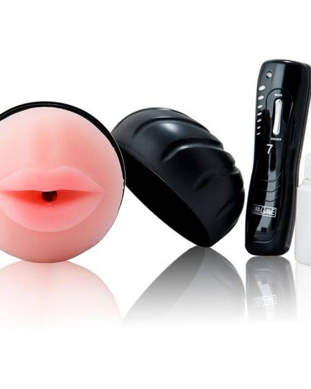 Masturbador em forma de boca com vibrador 7 ritmos