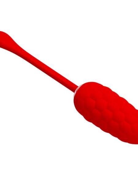 PRETTY LOVE - HUEVO VIBRADOR CON TEXTURA MARINA RECARGABLE ROJO