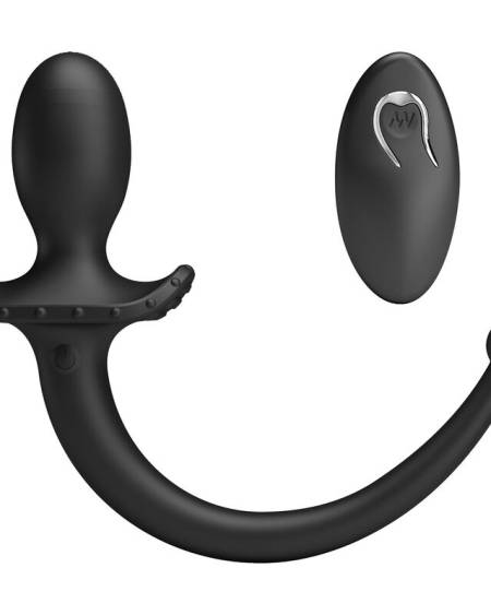 Vibrador anal e perineal preto MR PLAY com controlo remoto sem fios