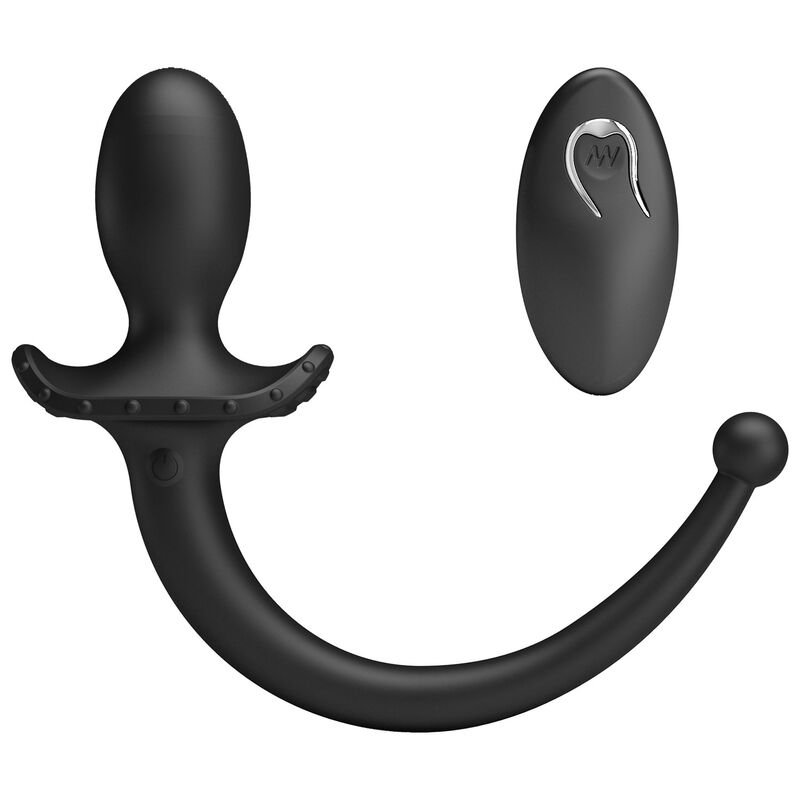 Vibrador anal e perineal preto MR PLAY com controlo remoto sem fios