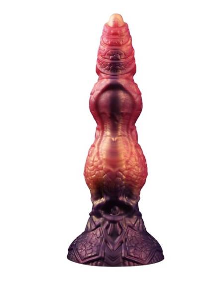 Dildo de fantasia POWER MONSTERS SAVAGE BEASTLORD tricolor em silicone, com base de ventosa