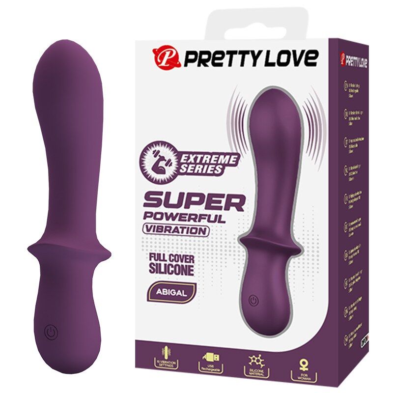 Vibrador pessoal PRETTY LOVE Abigail roxo, compacto, com revestimento em silicone