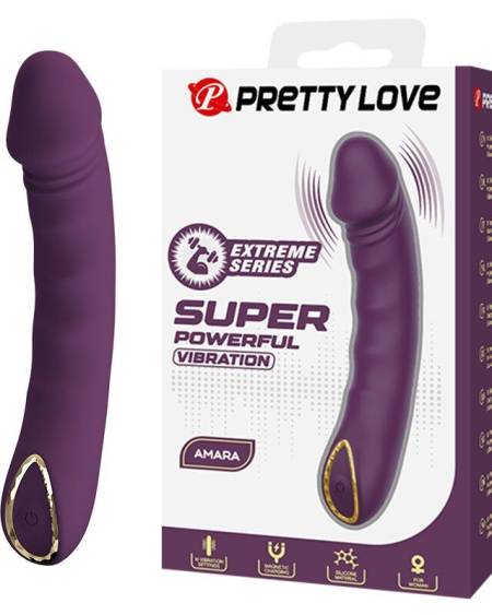 Vibrador recarregável Amara da HIGH TECH em roxo, com design ergonómico