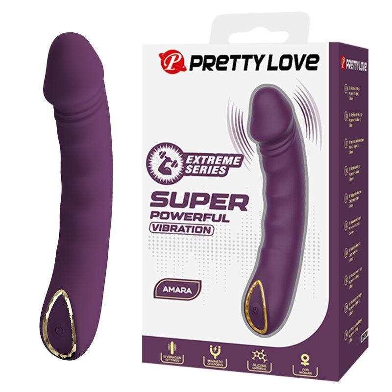 Vibrador recarregável Amara da HIGH TECH em roxo, com design ergonómico