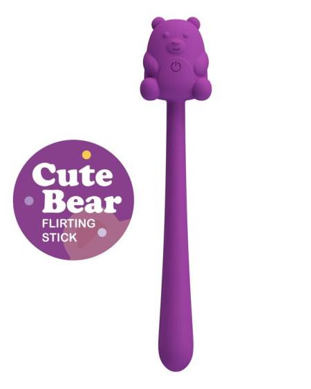 Vibrador recarregável PRETTY LOVE Cute Bear com corpo flexível e cabeça de osito