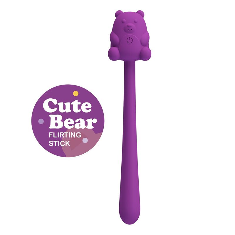 Vibrador recarregável PRETTY LOVE Cute Bear com corpo flexível e cabeça de osito