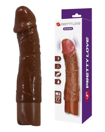 PRETTY LOVE - DONALD VIBRADOR REALÍSTICO 19,5 CM Ø 4 CM COLOR MARRÓN