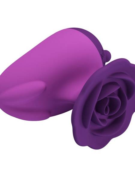 Estimulador de clítoris Pretty Love roxo, com cabeça em forma de flor