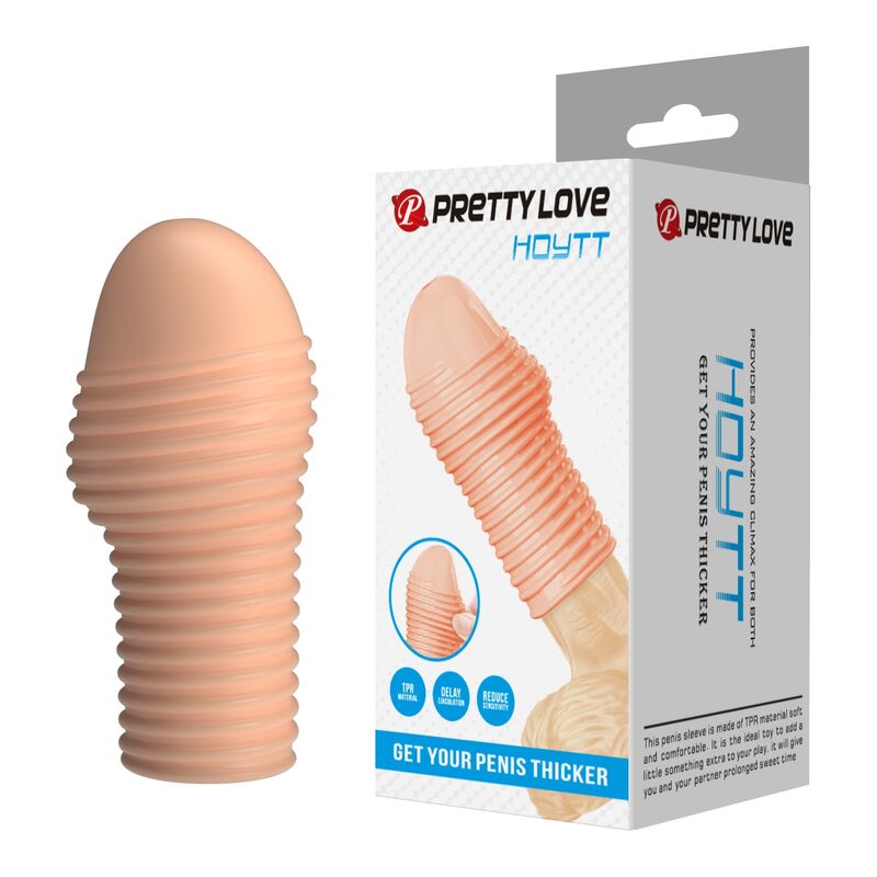 Capa para pénis FOR HIM Pretty Love HOTTT, com superfície exterior texturizada
