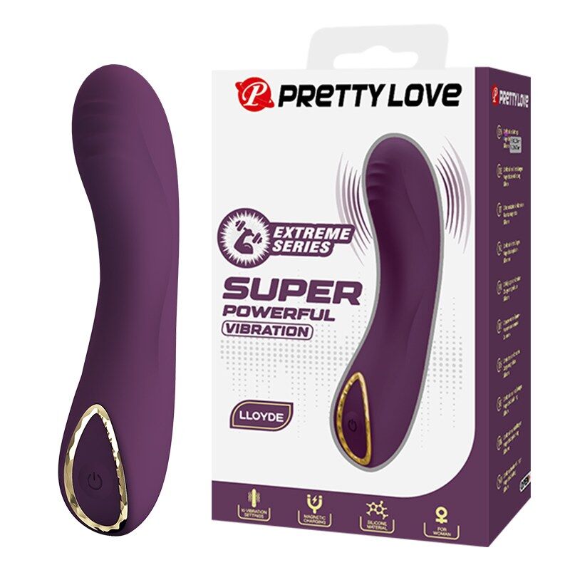 Vibrador LLOYDE da HIGH TECH, roxo, recarregável e com 10 funções