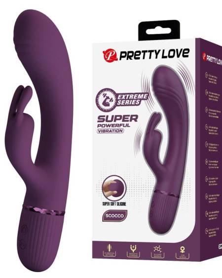 Vibrador coelho Pretty Love Rocco roxo, recarregável e com 10 funções
