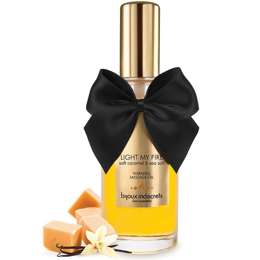 Óleo de Massagem Efeito Calor Aroma Caramelo Bijoux Indiscrets