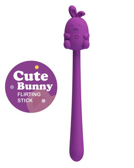 Vibrador flexível roxo PRETTY LOVE Cute Bunny Flirting Stick