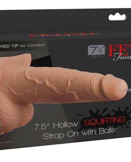 FETISH FANTASY SERIES - ARNÉS AJUSTABLE PENE REALÍSTICO CON TESTÍCULOS SQUIRTING 19 CM
