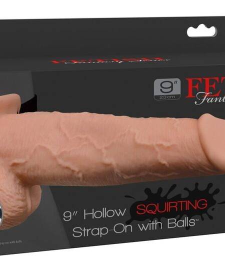 Arnês com pénis realístico ejaculador 22,9 cm da marca Fetish Fantasy Series