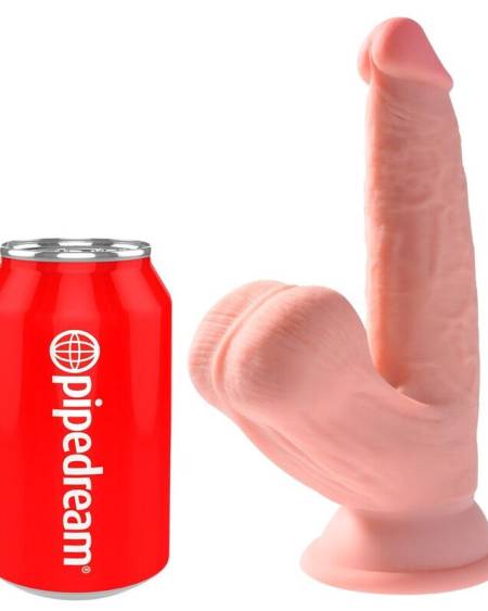 KING COCK - PLUS 3D DILDO SWINGING BALLS 12.7 CM