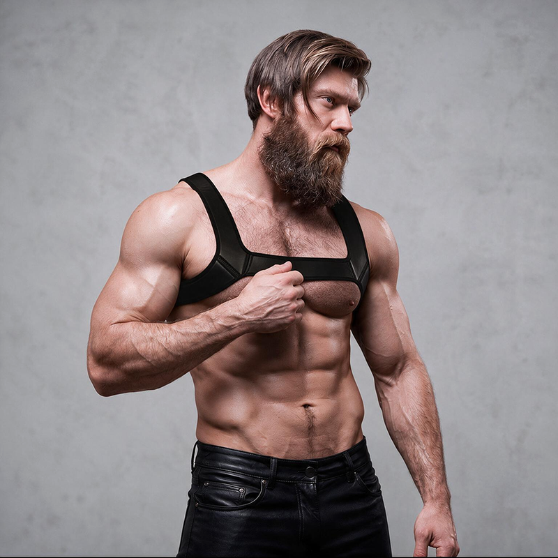 FETISH SUBMISSIVE ATTITUDE - ARNÉS NEOPRENO PECHO HOMBRE TALLA M