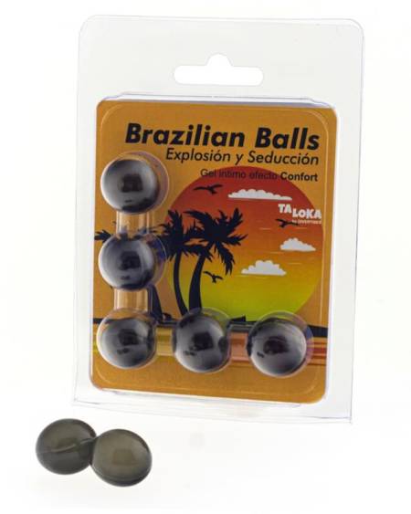 Pack de 5 bolas brasileiras de gel excitante efeito conforto