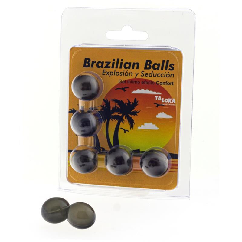 Pack de 5 bolas brasileiras de gel excitante efeito conforto