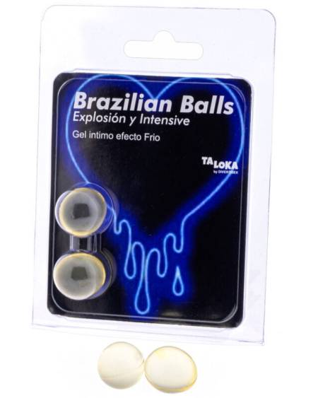 TALOKA - BRAZILIAN BALLS GEL EXCITANTE EFECTO FRIO Y VIBRACIÓN 2 BOLAS