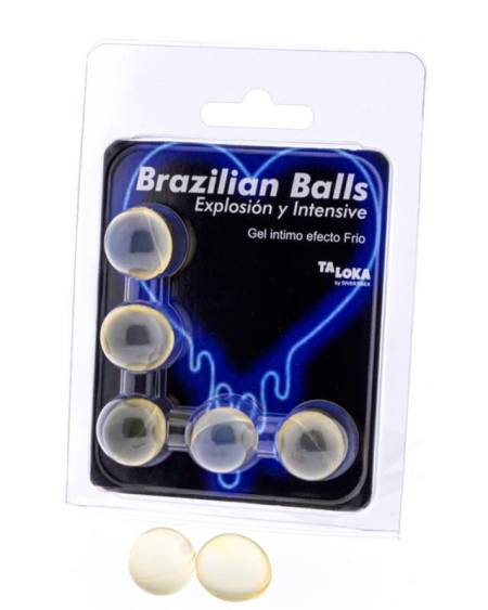 TALOKA - BRAZILIAN BALLS GEL EXCITANTE EFECTO FRIO Y VIBRACIÓN 5 BOLAS