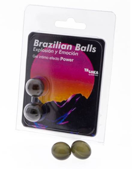 2 bolas brasileñas com lubrificante de gel excitante efeito power