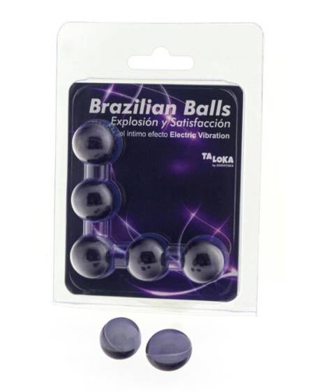 Brazilian Balls Gel Excitante Efeito Vibração Elétrica 5 Bolas