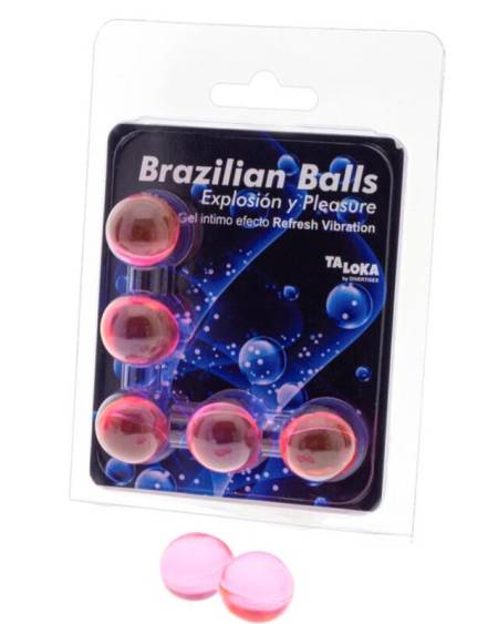 Pack de 5 bolas brasileiras com gel excitante efeito refrescante
