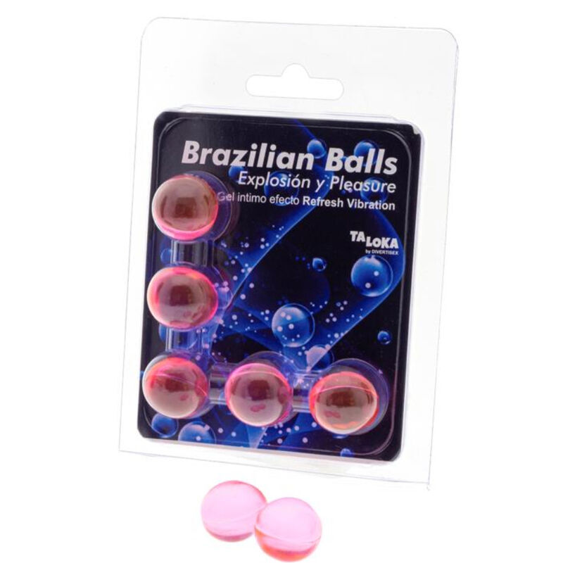 Pack de 5 bolas brasileiras com gel excitante efeito refrescante