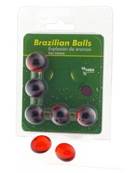 Pack de 5 bolas brasileiras TALOKA para massagem, disponíveis em vários sabores