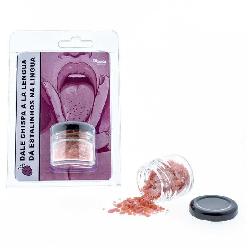 Blister TALOKA com frasco de 30 g de rebuçados explosivos para beijos mágicos
