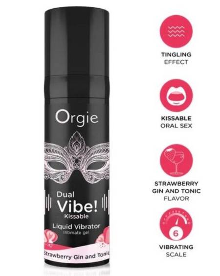 Gel íntimo vibrante beijável ORGIE DUAL VIBE! de 15 ml