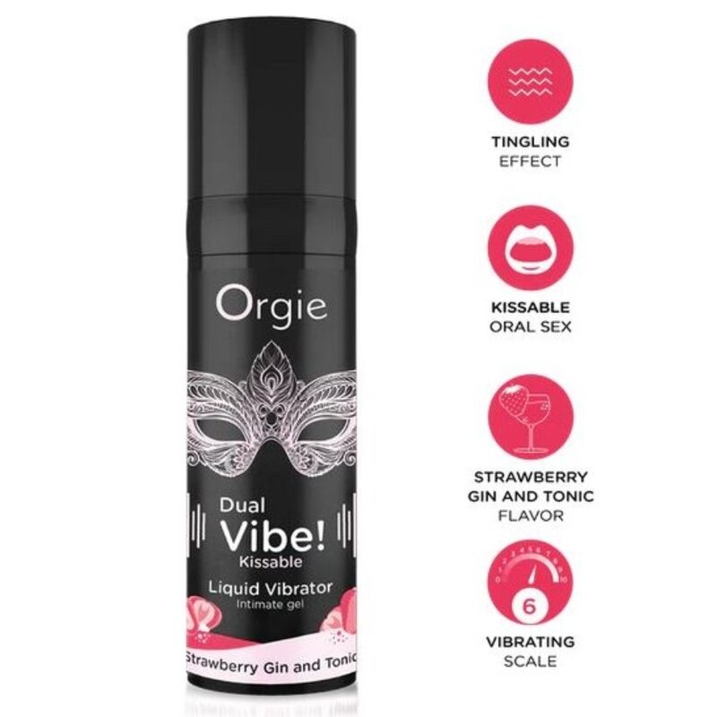 Gel íntimo vibrante beijável ORGIE DUAL VIBE! de 15 ml