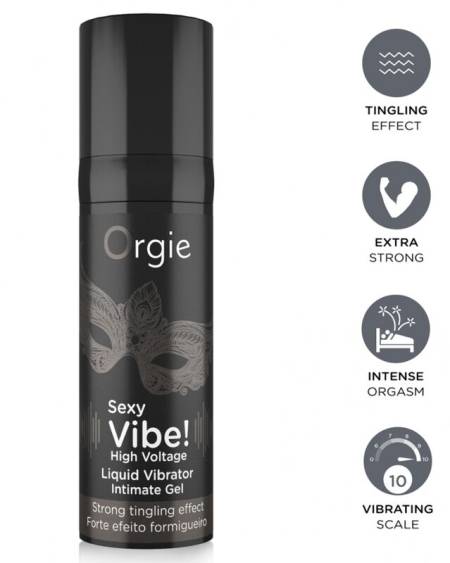 Gel íntimo vibrante ORGIE Sexy Vibe! High Voltage, 15 ml