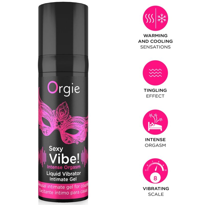 Gel íntimo multissensação ORGIE Sexy Vibe! Intense Orgasm, 15 ml