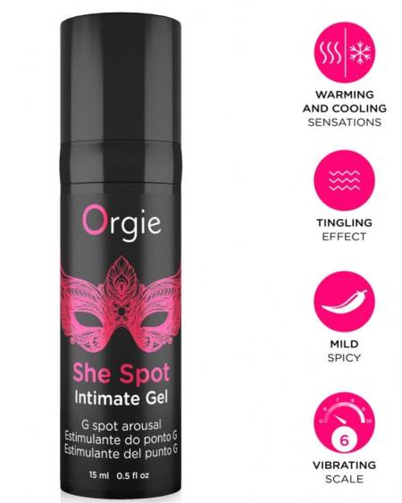 Gel íntimo estimulante do ponto G ORGIE She Spot, 15 ml