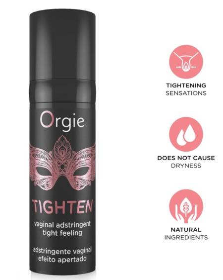 Gel íntimo reafirmante ORGIE, embalagem de 15 ml