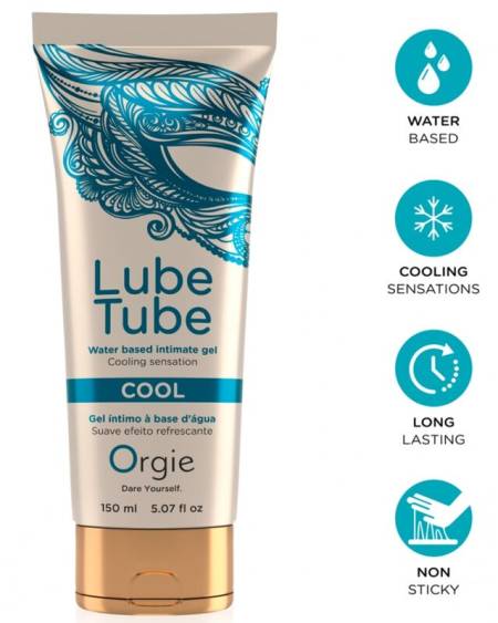 Gel lubrificante ORGIE de efeito frio à base de água, 150 ml