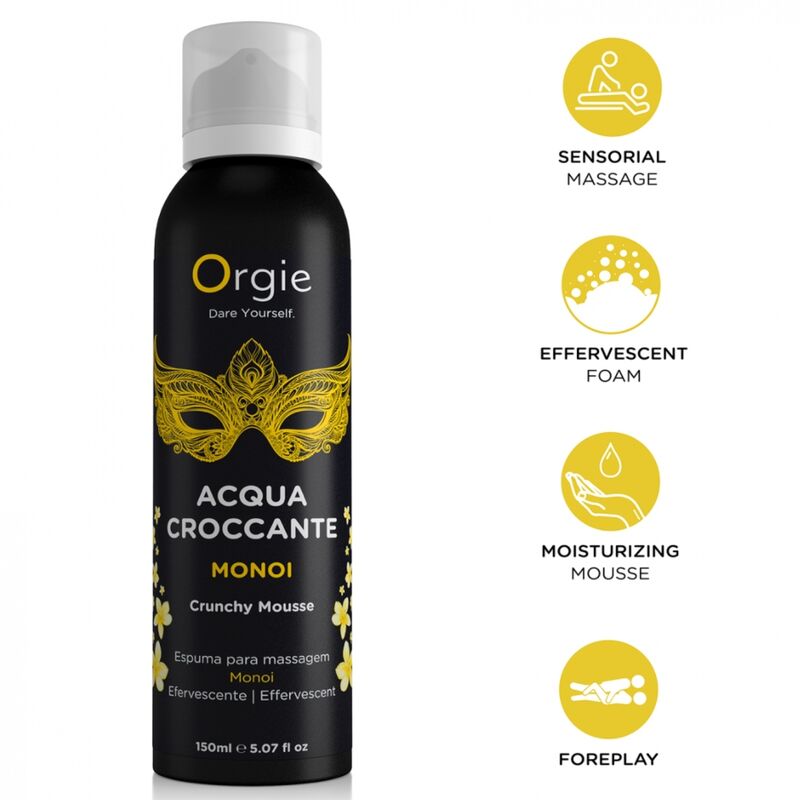 Espuma efervescente de massagem ORGIE Acqua Croccante Monoi, 150 ml