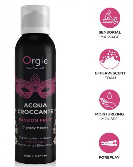 Espuma efervescente de massagem ORGIE Acqua Croccante, com maracujá, 150 ml