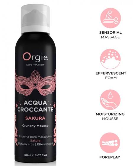 Espuma de massagem ORGIE Acqua Croccante Sakura, 150 ml