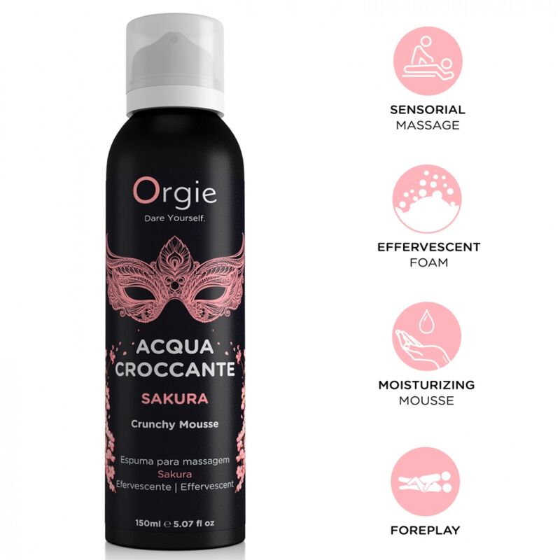 Espuma de massagem ORGIE Acqua Croccante Sakura, 150 ml
